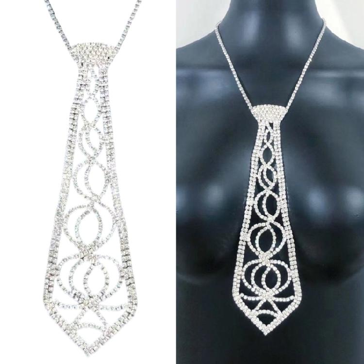 Sparkling Rhinestones Choker Necklace Crystal Jewelry Collar Neck Tie for Bridal and Bridesmaid Jewelry Neckwear Chain