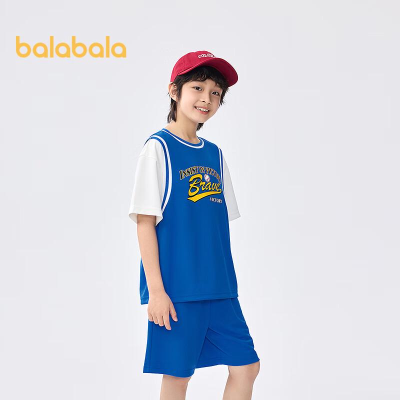 

Balabala Boys 2025 Summer Sport Short Sleeve Set 130