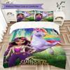 Unicorn Academy Pattern Bedding Uilt Set Uilt Cover Pillowcase Home Decoration Birthday Gift (1 * Duvet Cover + 2 * Pillowcase  Without Core)95