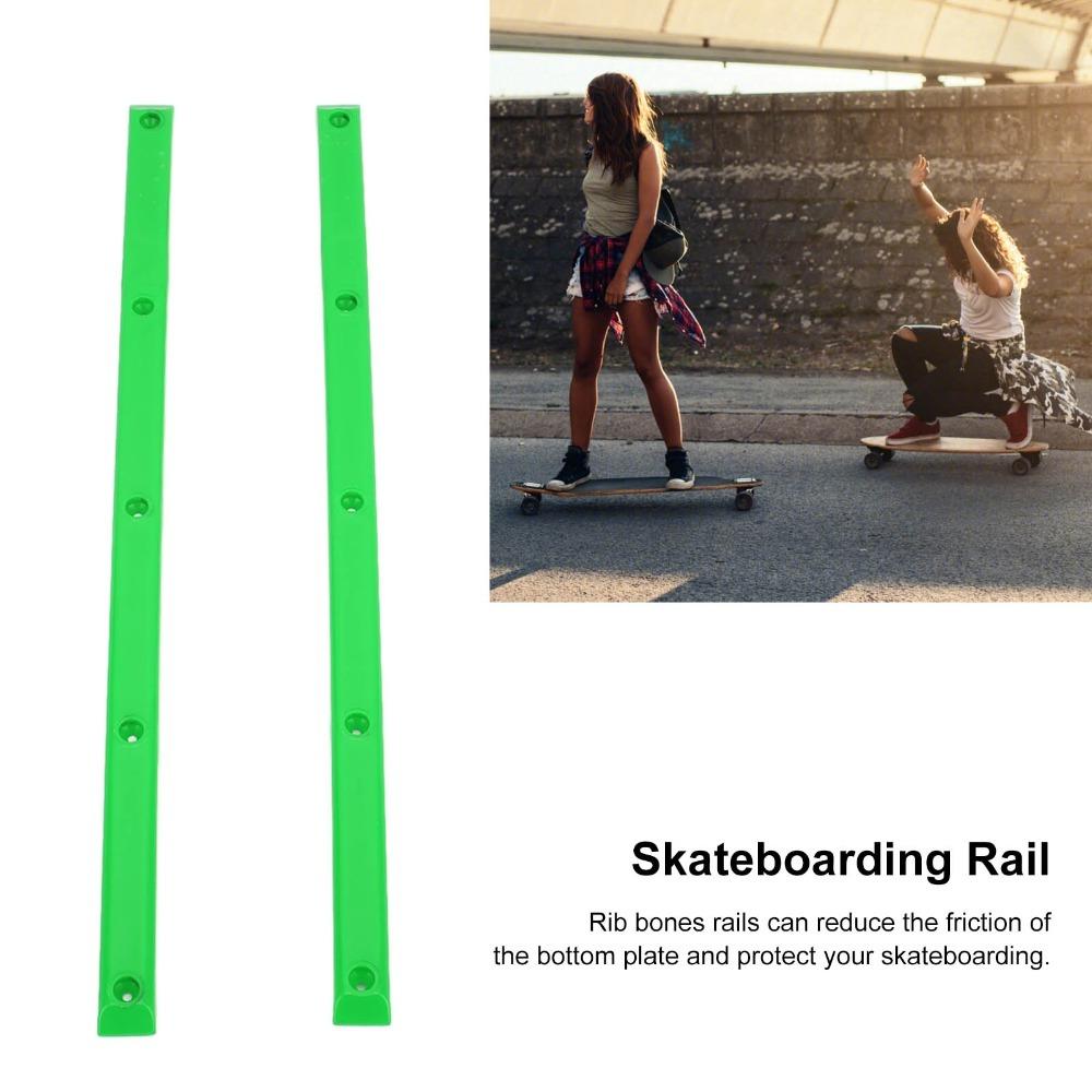 2Pcs Colorful Rib Bones Rails 36.5x1.7cm Skateboard Deck Guards Skateboarding