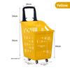 Thickened Plastic Shopping Basket with Wheels Handheld KTV Basket Convenience Store Caddy Vegetable Basket Pull Rod Basket