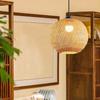 1Pc Home Decorative DIY Chandelier Pendant Ceiling Light Cover Retro Lampshade Bamboo Woven Hanging