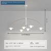 Nordic Modern Glass Ball Hall Chandelier Creative Living Dining Room Bedroom Kitchen Bar Cafe Home Decor Art Hanging Lamp LED