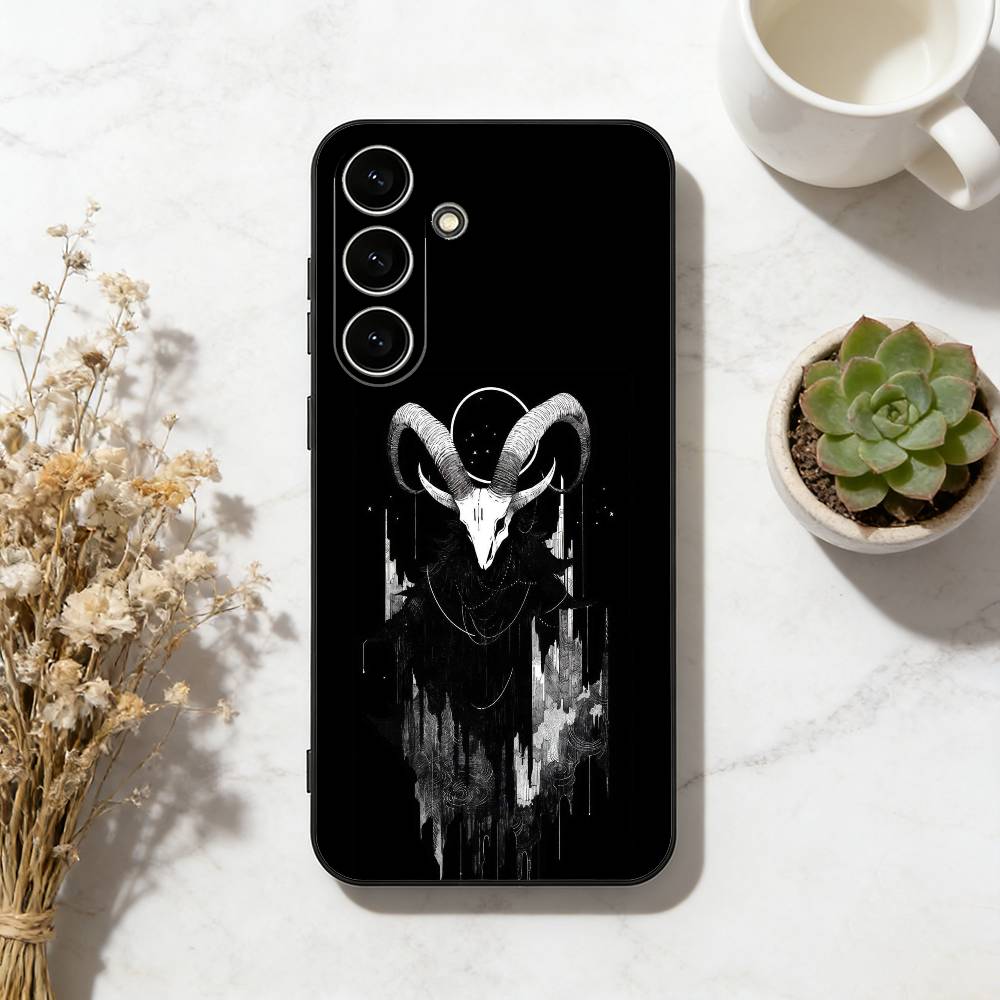Satanic Goat Satan Devil Phone Case For Samsung Galaxy A73,A72,A71,A70,A53,A52,A51,Soft Silicone Black Cover