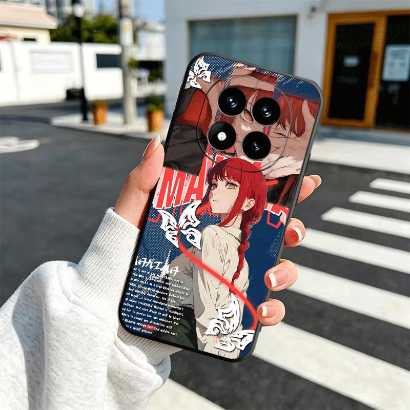 

Аниме персонаж Макима CSM Мягкий чехол для телефона для Xiaomi Redmi Note 12 13 14 15 Pro Plus 11 12S 11S 11T 10 4G Черная крышка Задняя полка Redmi Note 13 5G