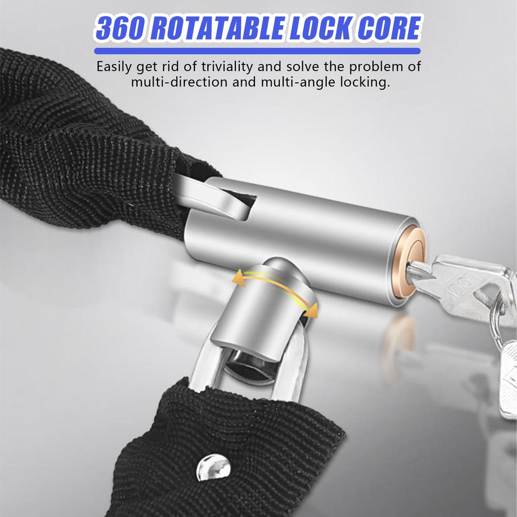 Universal Anti Theft Chain Lock For Bicycle Electric Bike Motorcycle Heavy Duty Security Steel Cable With Key