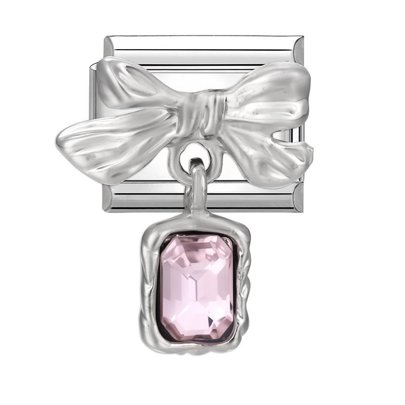 Women Zircon Heart Butterfly Moon Star Bow Pearl Pendant Italian Charm Links Fit 9mm Stainless Steel Bracelet DIY Making Gifts