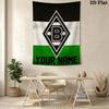 Custom Name Borussia Mönchengladbach Wall Tapestry Aesthetic Wall Hanging Printed Fabric Blanket Decorative Tapestries for Bedroom Living Room Home De