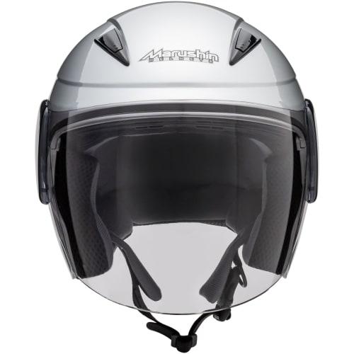 MARUSHIN Motorcycle Helmet Semi-Jet M-520XL Silver XL Size (61~62CM)
