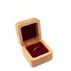 Simple Velvet Ear Studs Case Wooden Ring Earring Holder Retro Wood Rings Box  Ring