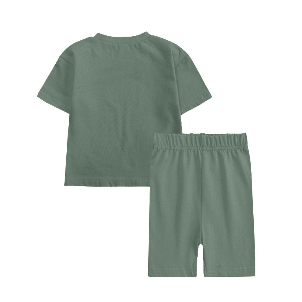 Patriotisches Kinder-Outfit - Kurzarm & Shorts 2-teiliges Set für Mädchen