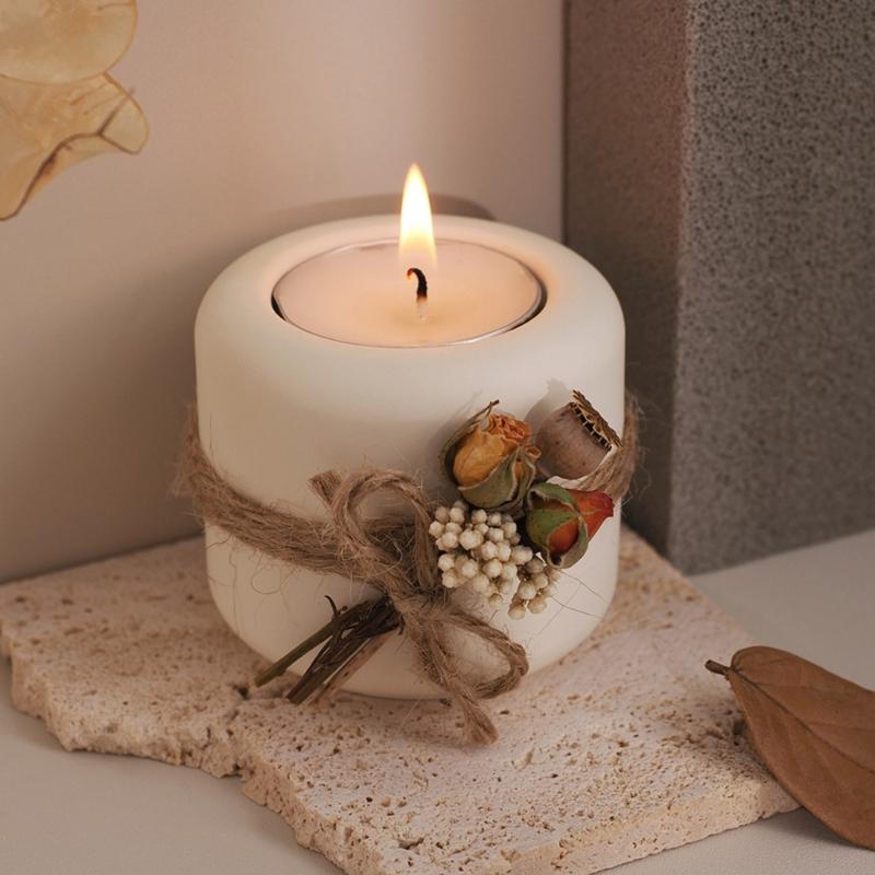 Multipurpose Cylinder Silicone Candlestick Molds for Candle Cup Candle Holder Stand, Silicone Tealight Holder Molds