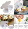 Plastic Microwave Egg Steamer And Frying Box Set For Modern Minimalist Style Kitchen Cooking