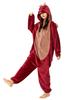 OLAOLA Dragon Kigurumi Pajamas for Halloween Animal Fluffy Dragon Warm and Flannel Unisex Adults, Red, Costume, Costume, Pajamas, Cold-Proof
