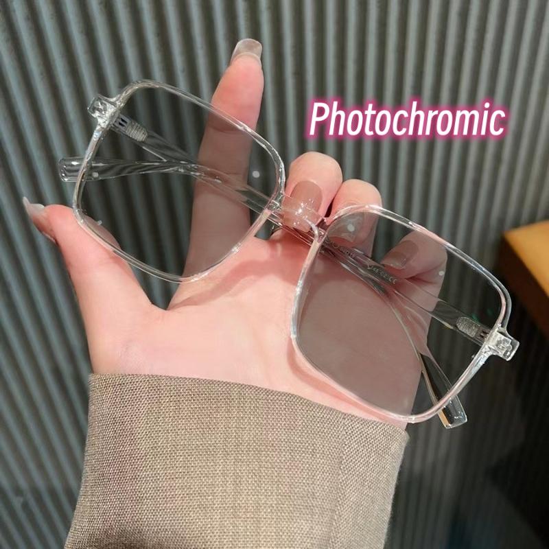 

Fashion Luxury Oversized Frame Blue Light Blocking Photochromic Glasses Women s Fashion Myopia Glasses Classic Transparent Eyewear