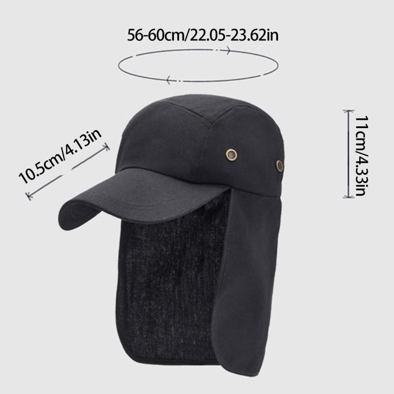 Traveling Sun Protections Hat Fishing Hat with Neck Flap Outdoor Hiking Hat Adjustable Baseball Caps for Women Men
