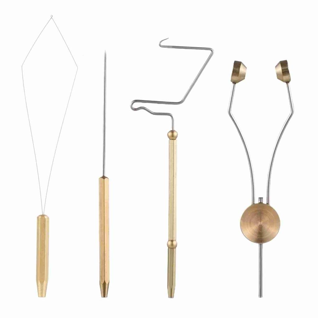 Fly Tying Tools Combo Kit Whip Finisher Bobbin Holder Bodkin Bobbin Threader for Fishing Lures
