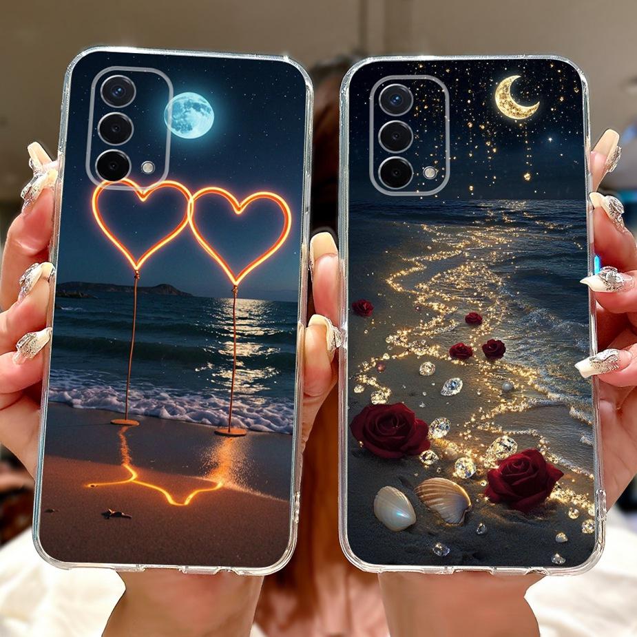 Für Oppo A74 5G Hülle CPH2197 CPH2263 Stilvoll Beliebt Bemaltes Cover 6,5'' Weiche Silikonhülle Für Oppo A74 A 74 OppoA74 5G Fundas