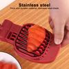 Egg Slicer for Hard Boiled Eggs Stainless Steel Food Slicer for Eggs Fruits Cheese Strawberry Easy-Press Kitchen Slicing Tool with Ergonomic Handle