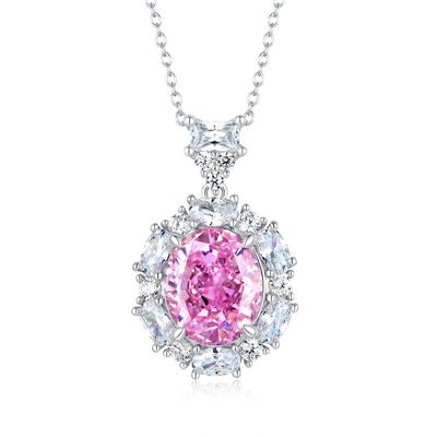 Bijoux tendance Net rouge coupe de glace diamant à haute teneur en carbone pendentif chaîne de clavicule S925 couleur argent trésor bijoux en argent collier