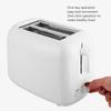 650W Toaster with Double Wide Slots 6 Gears White Bread Toast Machine for Home Breakfast