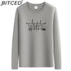 BITCED Men's Spring and Autumn Slim Trend Long-sleeved T-shirt Versatile O-neck Bottoming Shirt