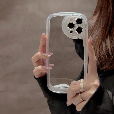 Ins Mirror Phone Case For Iphone 11 12 Promax 14 Pro Max 13promax Jane Shockproof Back Cover Cute Fundas Capa Conque