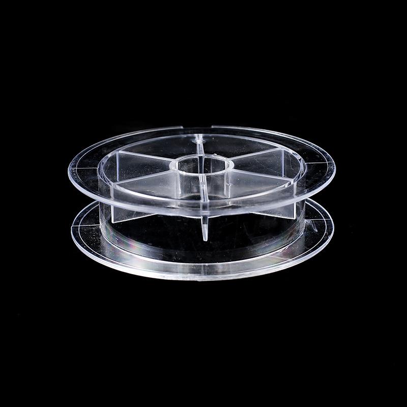 Clear Plastic Round Elastic Cord Spool Storage Box