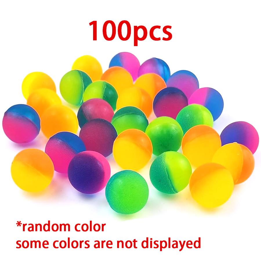 16/32/100pcs Doubl Color Bouncy Ball Cat Dog Training Tool Festival Party Supplies for Friends Gathering Interactive Game XJM