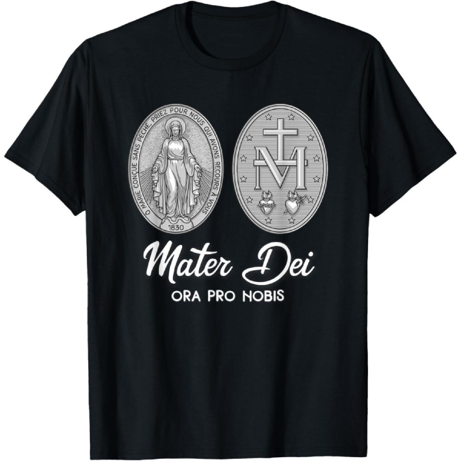 Miraculous Medal Marian Our Lady Catholic T-Shirt S