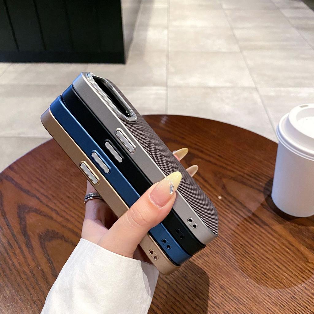 Applicable To IPhone16proMax Kevlar Magnetic Phone Case Apple 15 Fiber Anti Fall 14 Protective Case