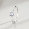 Tancise Classic 925 Sterling Silver  Zircon Ring Ladies Jewelry Wedding Promise Party Gift