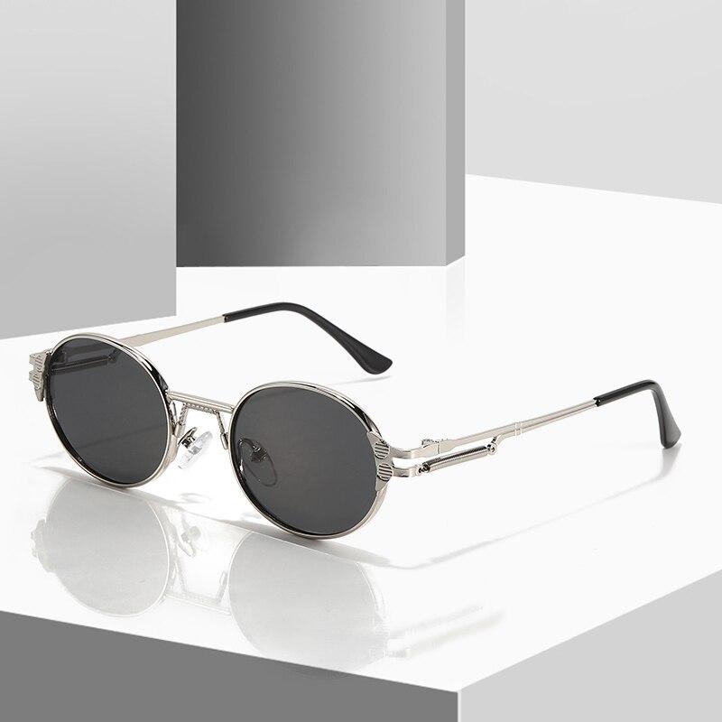 New Round Frame Retro Metal Sunglasses Personalized Unisex Fashion Eyewear For Men And Women