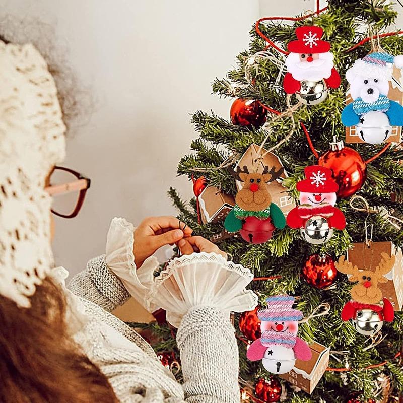 

2025 Happy New Year Xmas Ornaments Diy Xmas Gift Santa Claus Snowman Tree Pendant Doll Hang Decorations for Navidad Home Decor