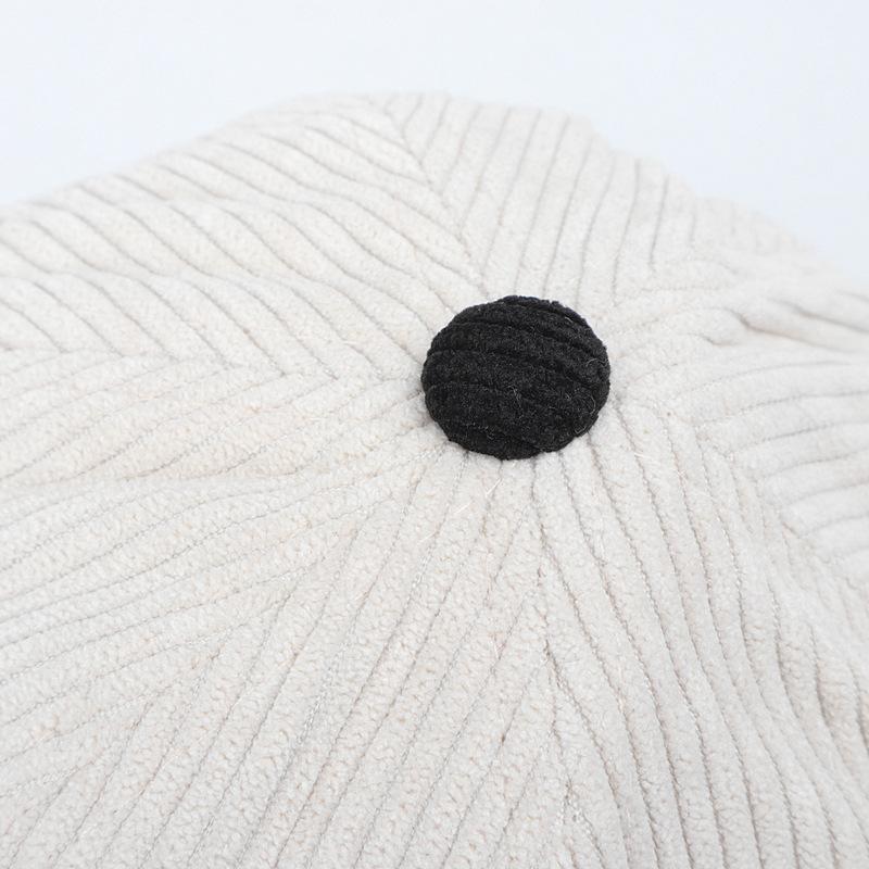 Color Blocking Corduroy Baseball Caps for Unisex Couple Street Versatile Snapback Hats for Autumn Winter, Ideal Choice for Gifts