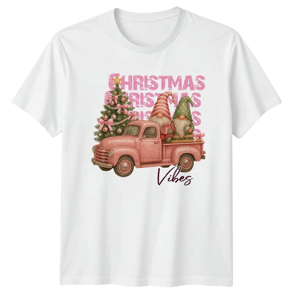 Christmas Vibes Gnomes Truck Holidays Unisexs TShirt Unisexs Tee Graphic Unisex Top S