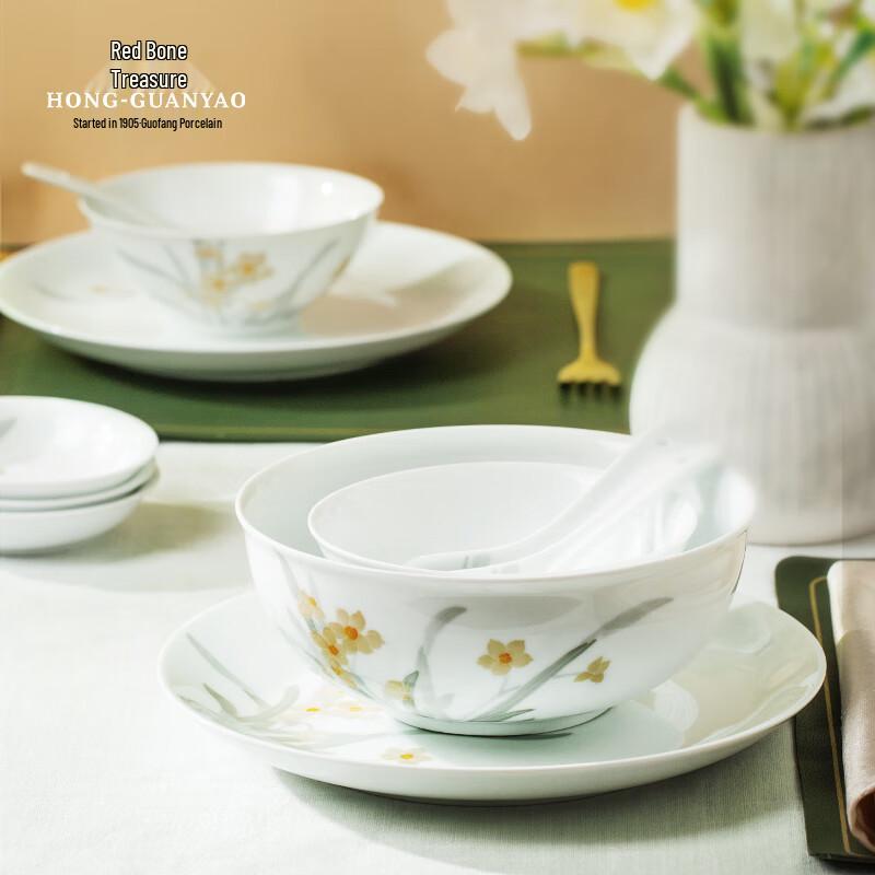 Hongguanyao Lingbo Fairy 30-Piece Ceramic Dinnerware Set