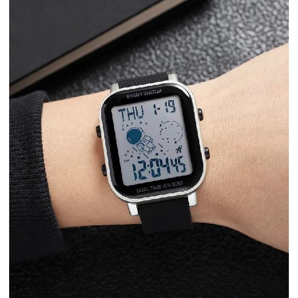 Skmei 1971 Digital Square Alarm Fashion Sports Men's Watch Waterproof 5ATM Plastic