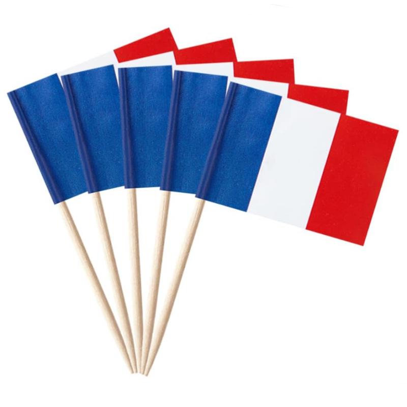 65mm American Flag Wooden Toothpick Picks