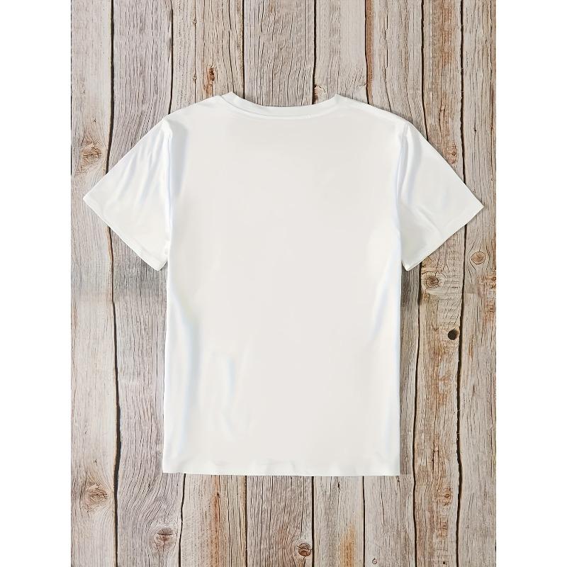 European Size Women'S Floral Geometric Print T-Shirt - Golden Rose Leaf Design On, Short Sleeve Crew Neck Casual Top, Lightweight Breathable