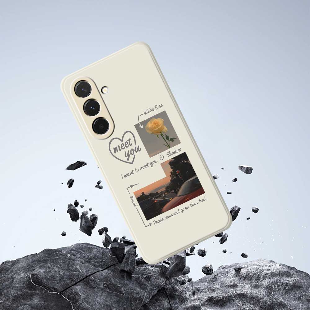 For Samsung Galaxy A36 5G Case Meet You Photo Pattern Printing Straight Edge TPU Phone Back Cover