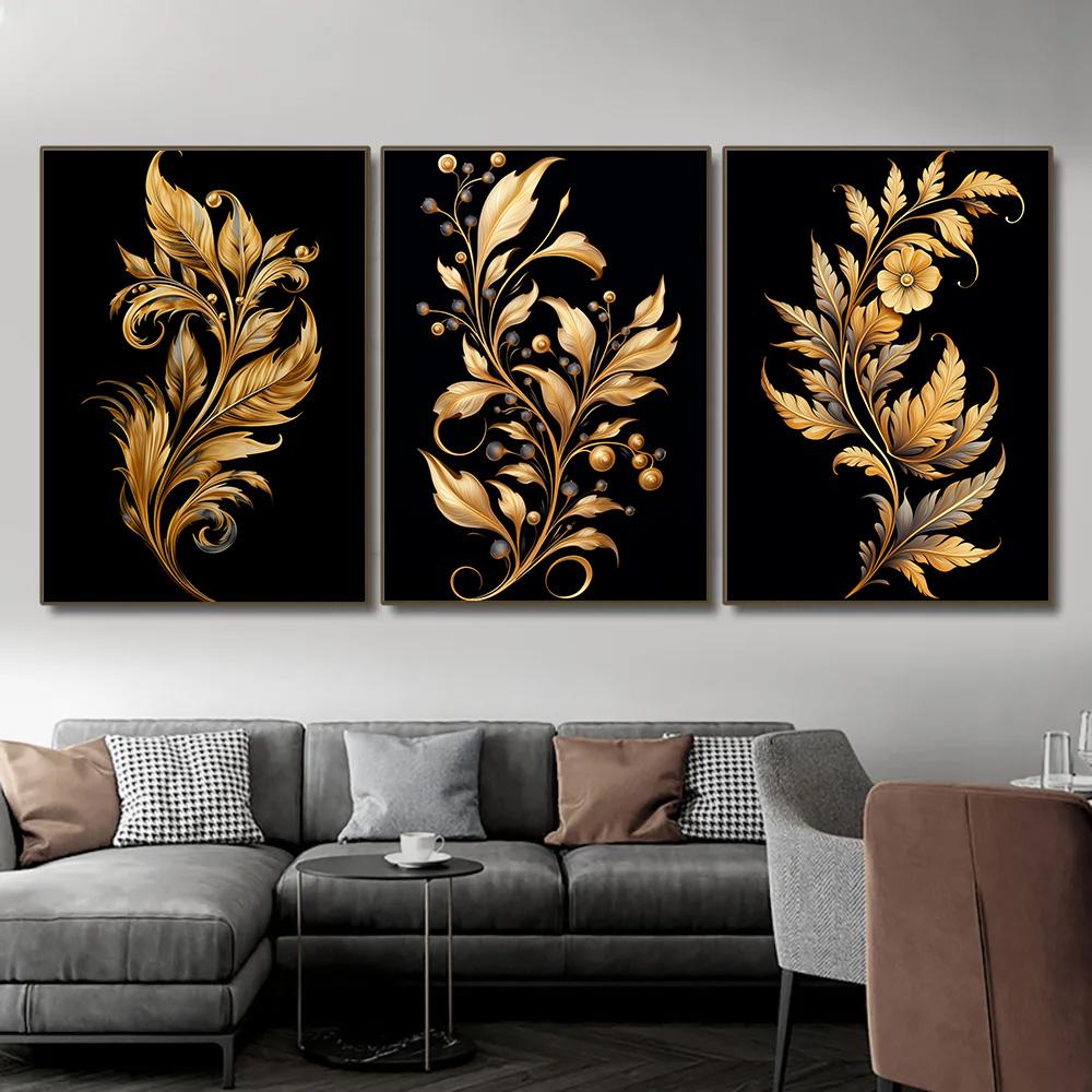 1pcs Canvas Painting Dark Golden Flower Wheat Canvas Painting Decorative Paintings Wall Decor Art Mural Wall Decoration for Home No Frame
