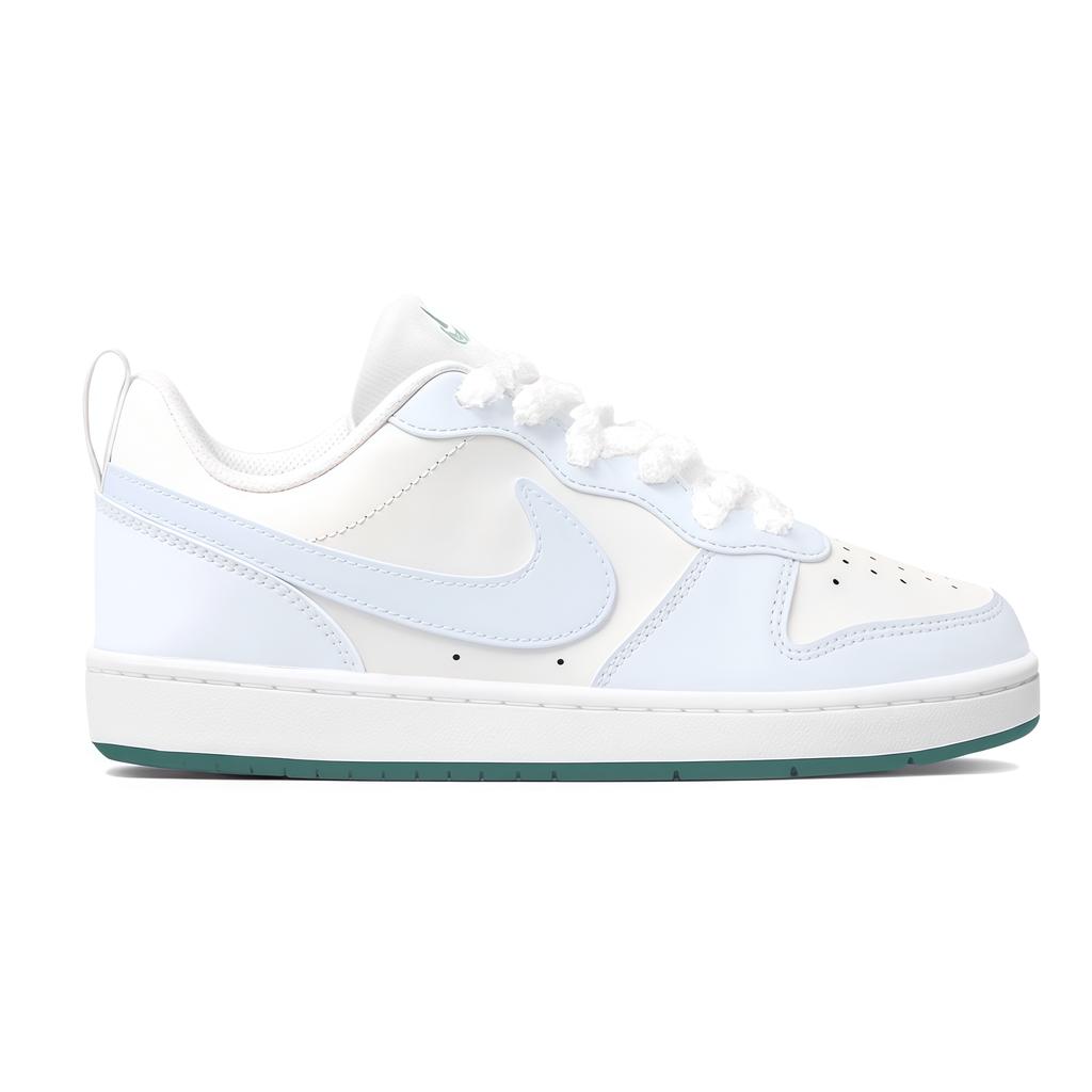 Nike Court Borough Maris Sal Milk Lid Slip Resistant Abrasion Resistant Low top Skateboard Shoes Women's White Blue DV5456-103(Team1629-)