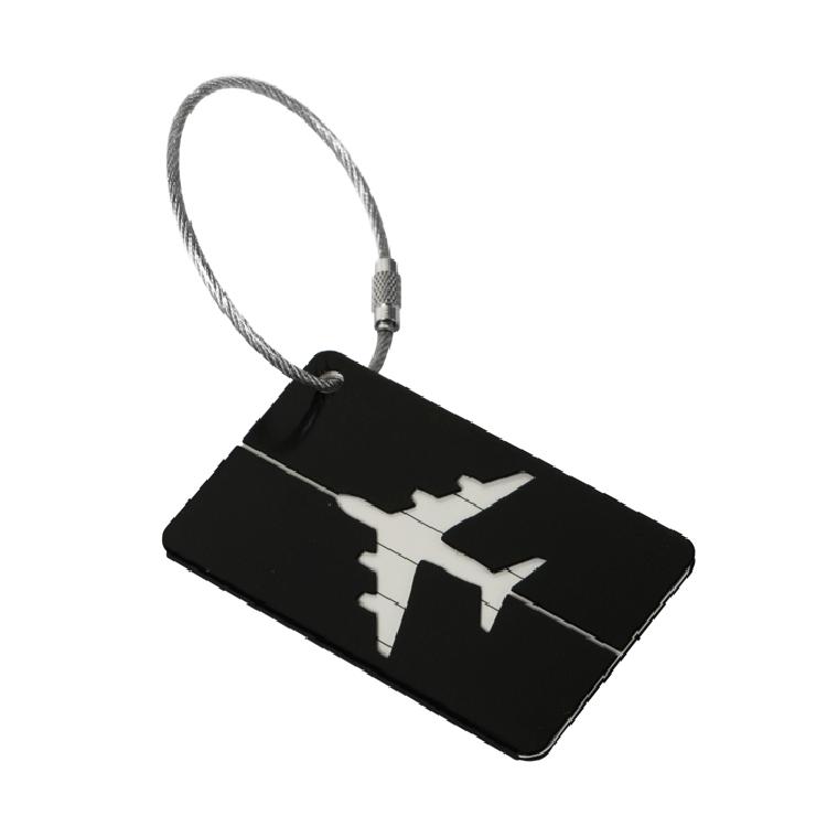 Airplane-Shaped Metal Luggage Tag and Dog Tag Business Gift