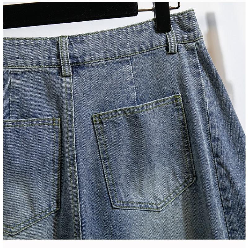 DIMANAF 2026 Estate Nuovi Jeans Corti Taglie Forti Donna Pantaloncini di Cotone Denim Larghi Casual Moda Pantaloncini da Donna Abbigliamento
