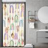 Funny Teen Boy Girl Shower Curtain Set for College Dorm Bathroom, Cute Colorful Bathroom Rules Fabric Shower