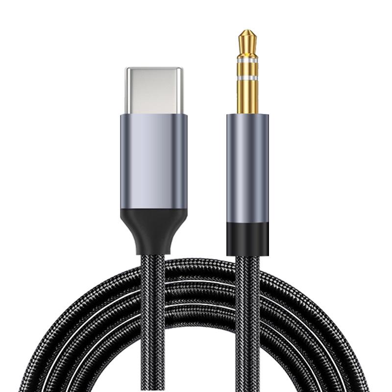 3m Braided Type-C to 3.5mm Car Audio Cable for Apple Devices
