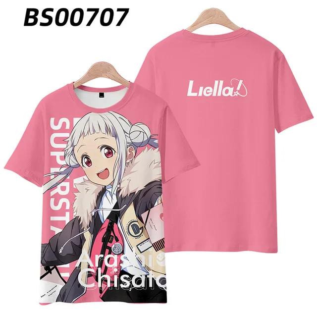 NEW! LoveLive!SuperStar!! 3D Print T-shirt Summer Fashion O-Neck Short Sleeve Popular Japanese Anime Streetwear Unisex Clothes