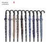 Paradise Umbrella Umbrella Long Handle Umbrella Semi-automatic Checkered Umbrella Men and Women Dual-Use Reinforcement Wind Resistant Umbrella with