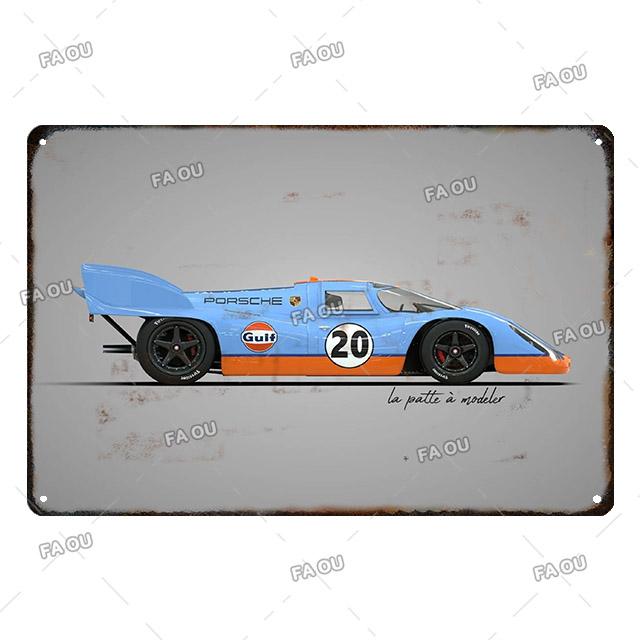 

Гонки F1 Винтажный металлический постер Всемирно известные автомобили Ретро декоративная жестяная вывеска Автоклуб Настенная художественная табличка Современный домашний декор Эстетика 7.8X11.8inch